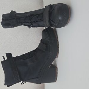 Converse Black Combat Boots for Women